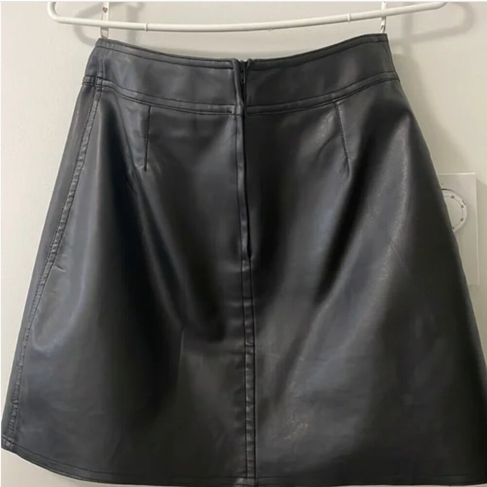 Vegan Leather Mini Skirt - Picture 12 of 14